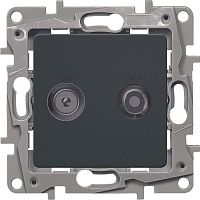 Розетка TV+SAT Оконечная без рамки Legrand Etika 1-м. антрацит картинка